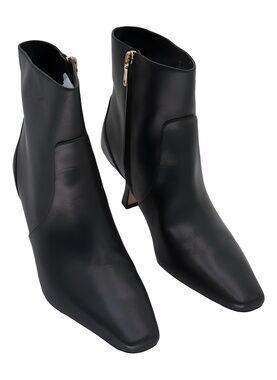 COACH Womens Sculpted C Kitten Heel Booties Black Size 11M